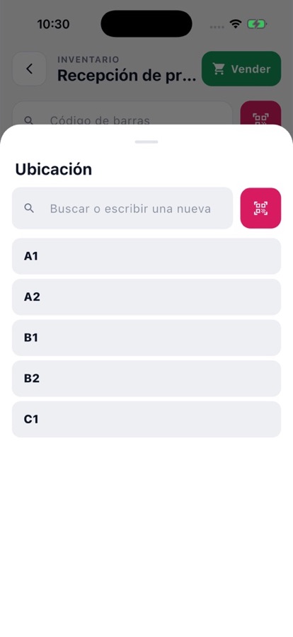 Levantamiento de inventario por estante